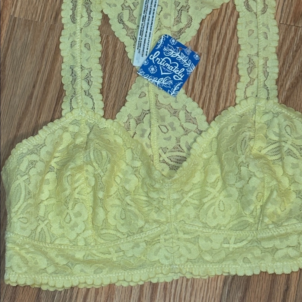Intimately Free People Yellow Lace Bralette, Small - Picture 2 of 6